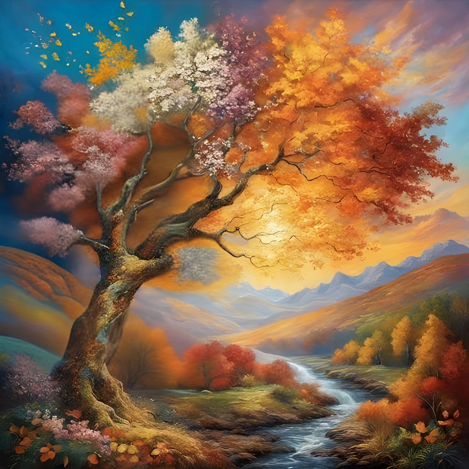 Seasons Change in Diamond Painting Style