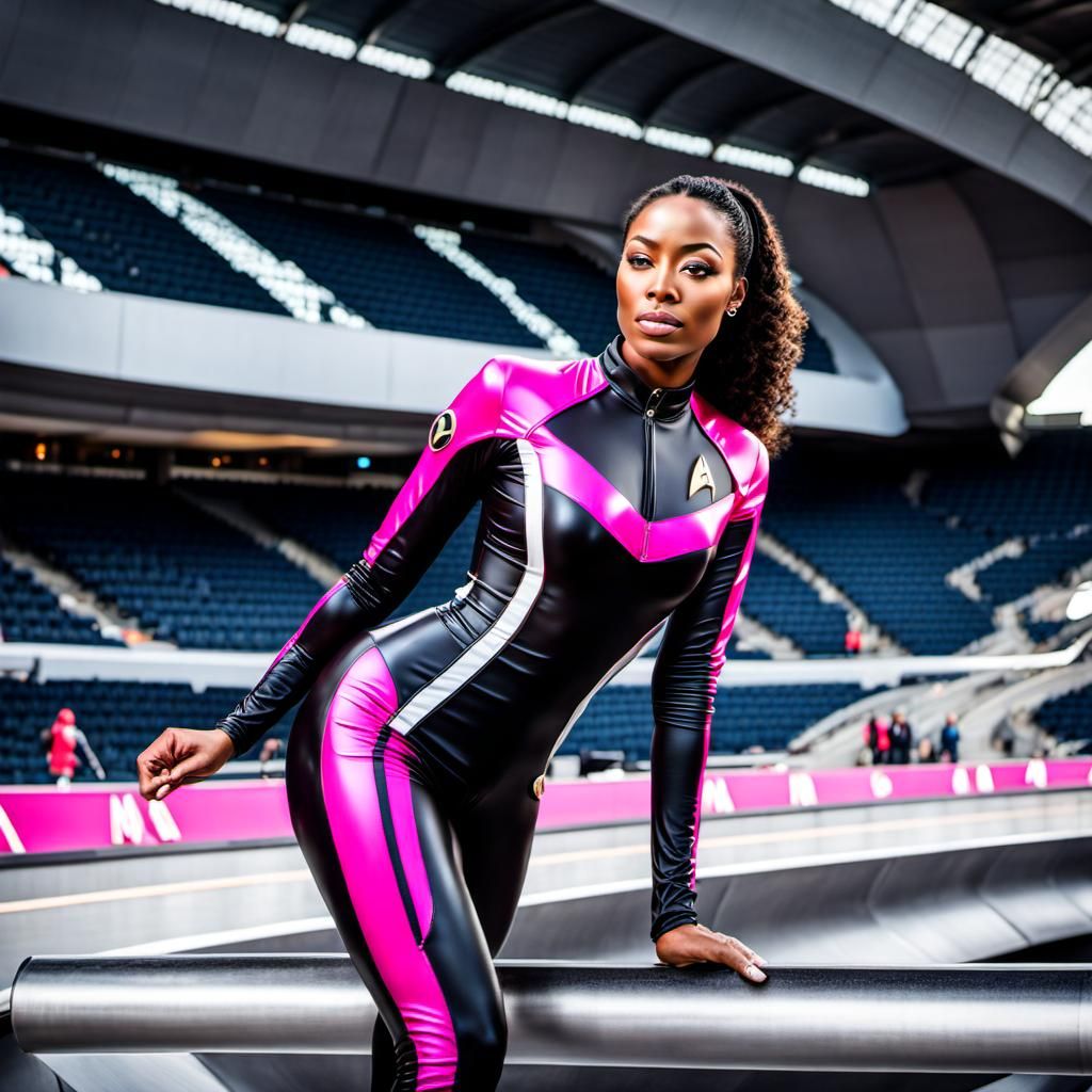 Star Trek Inspired Latex Bodysuit: HDR Professional Photo