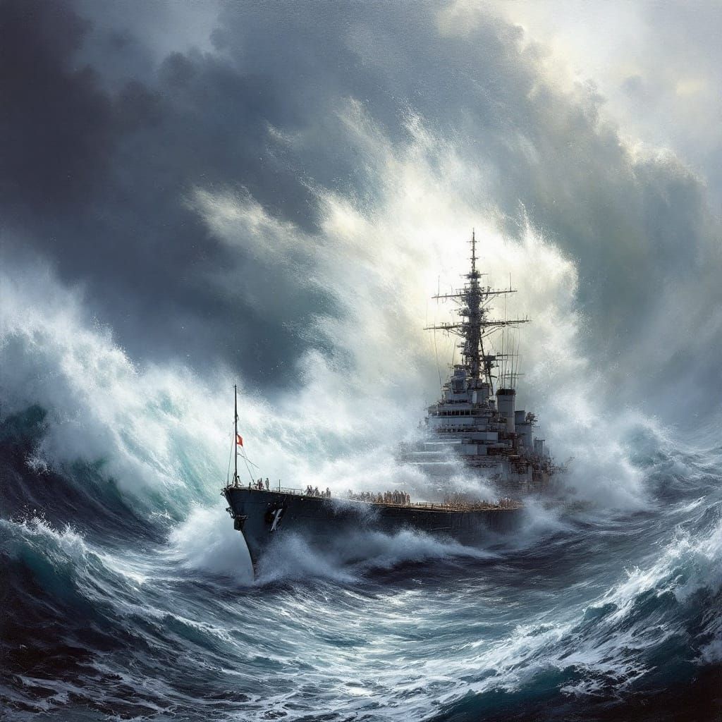 US Navy Destroyer Crashes Through Turbulent Sea in Dramatic ...