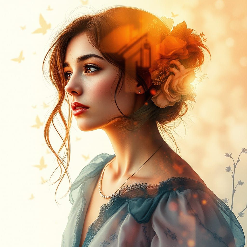 Surreal Watercolour Dreamscape of a Lost Daydreamer