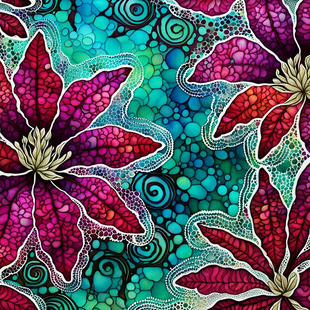 Ecstatic Tree Goddess in Cubist Botanical Garden