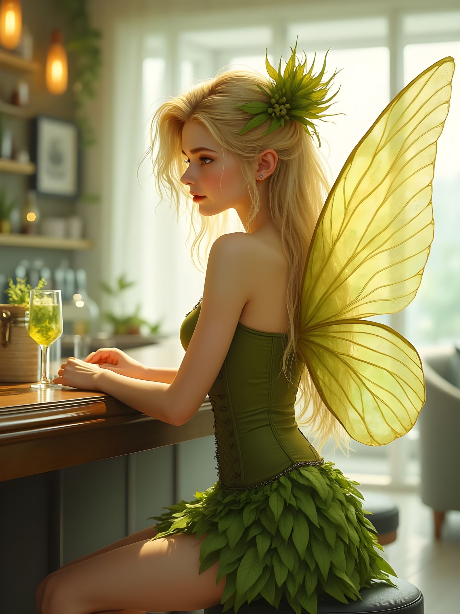 Enchanted Fairy Sips at Modern Hotel Bar in Whimsical Waterc...