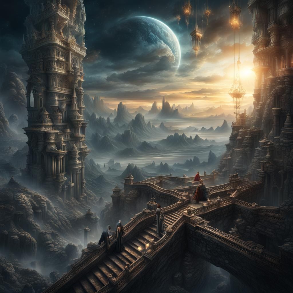 Epic Digital Matte Painting of Human Essence