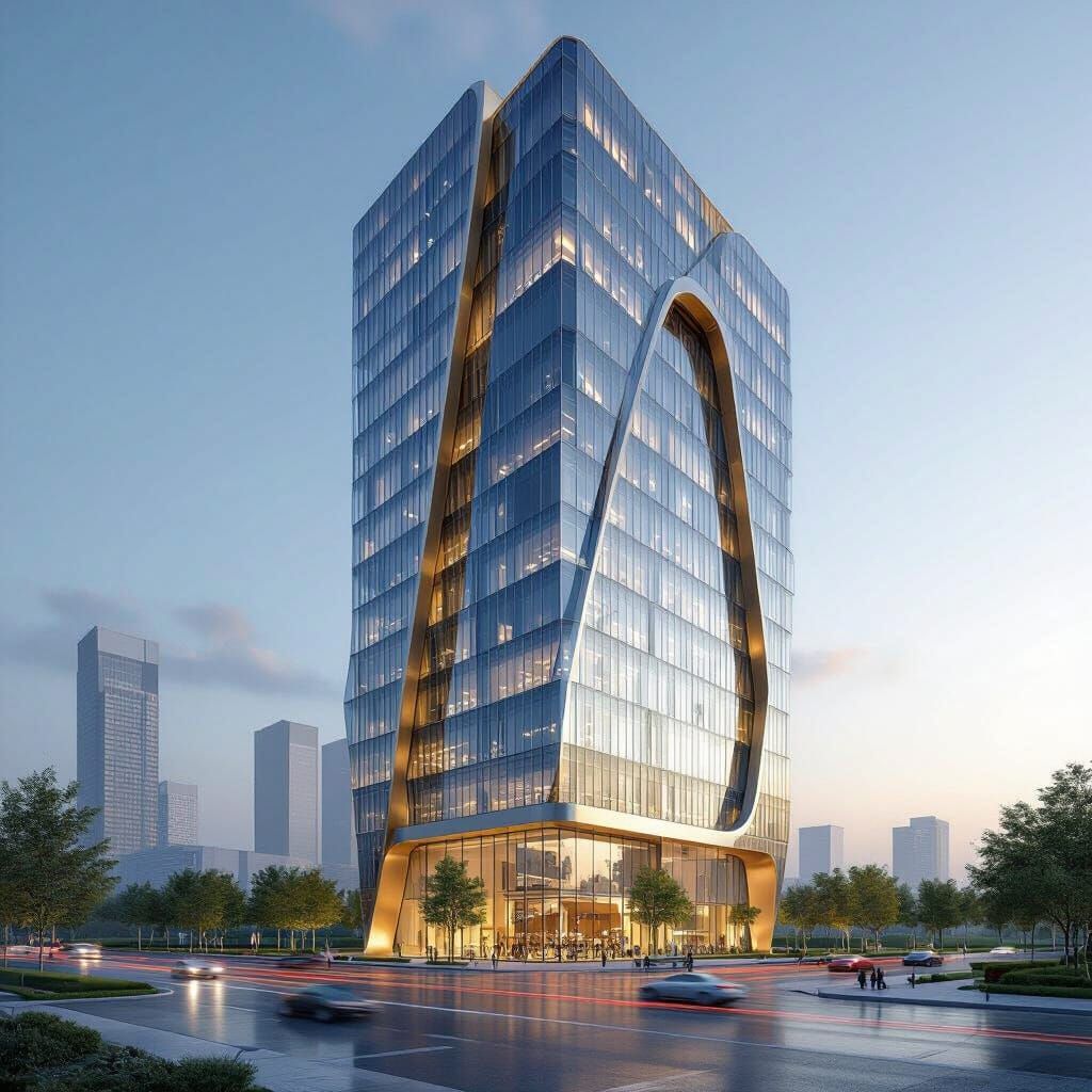 Astana Gold Plaza: Futuristic Glass and Steel Architecture