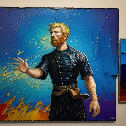 Neo-Impressionist Oil Painting of Metaphor Becoming Accusati...