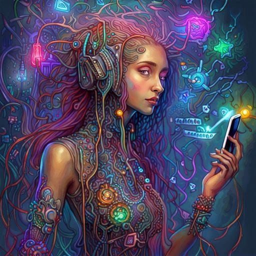 Hyperdetailed Social Media Interfaces in Dramatic Light