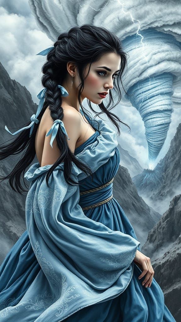 Cinematic Storm Mage Portrait with Epic Lighting