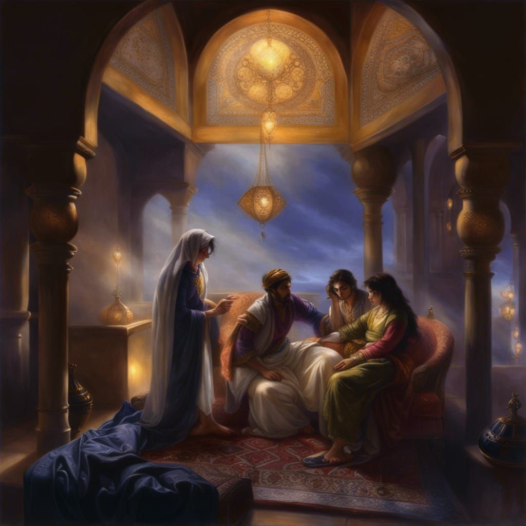 Ethereal Arabian Nights Fantasy by Gentileschi