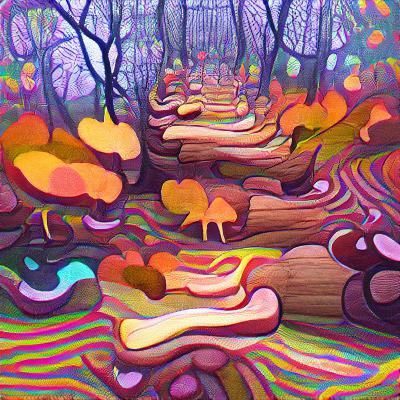 Autumn Forest Landscape with Colorful Fall Foliage