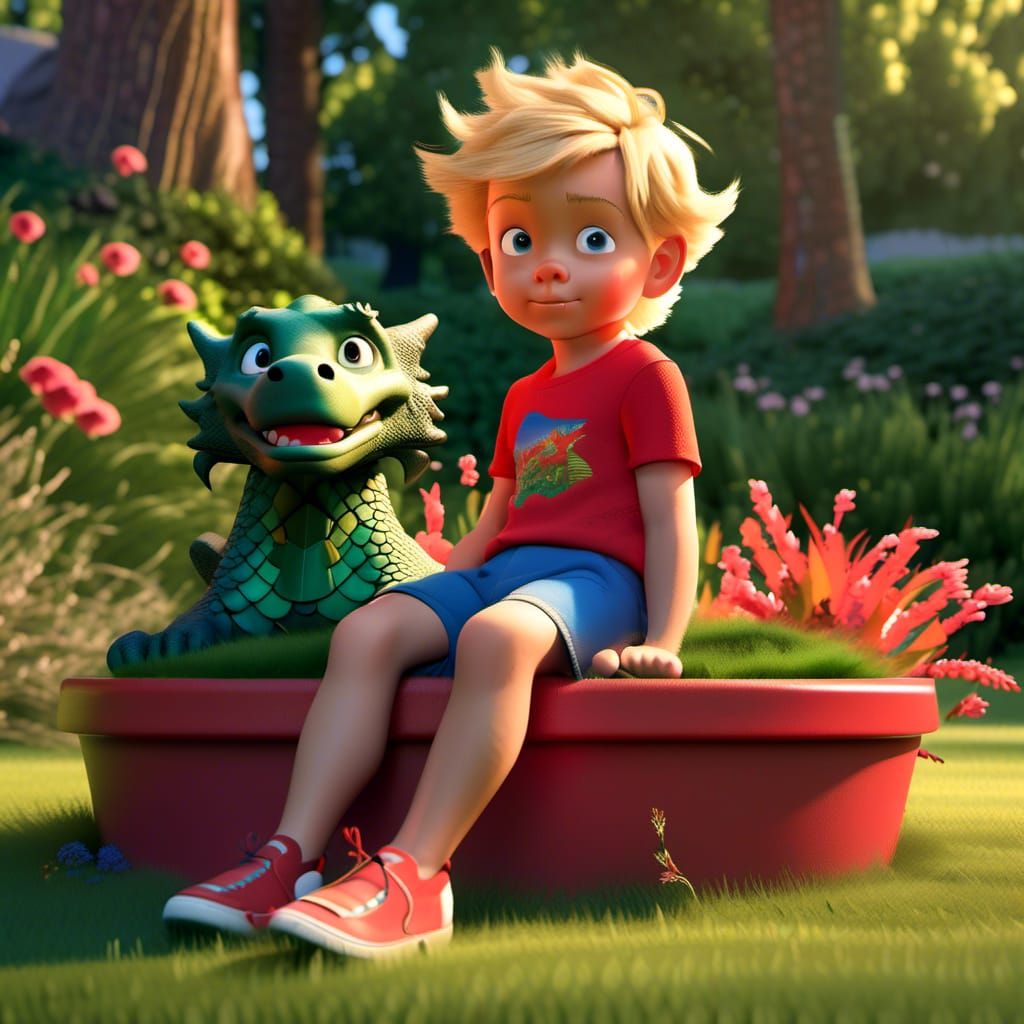 3D cartoon Disney character portrait render.A digital painti...