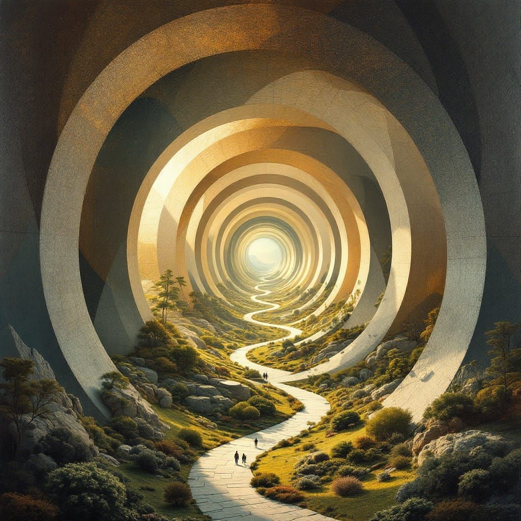 Escher-Inspired Impossible Architecture