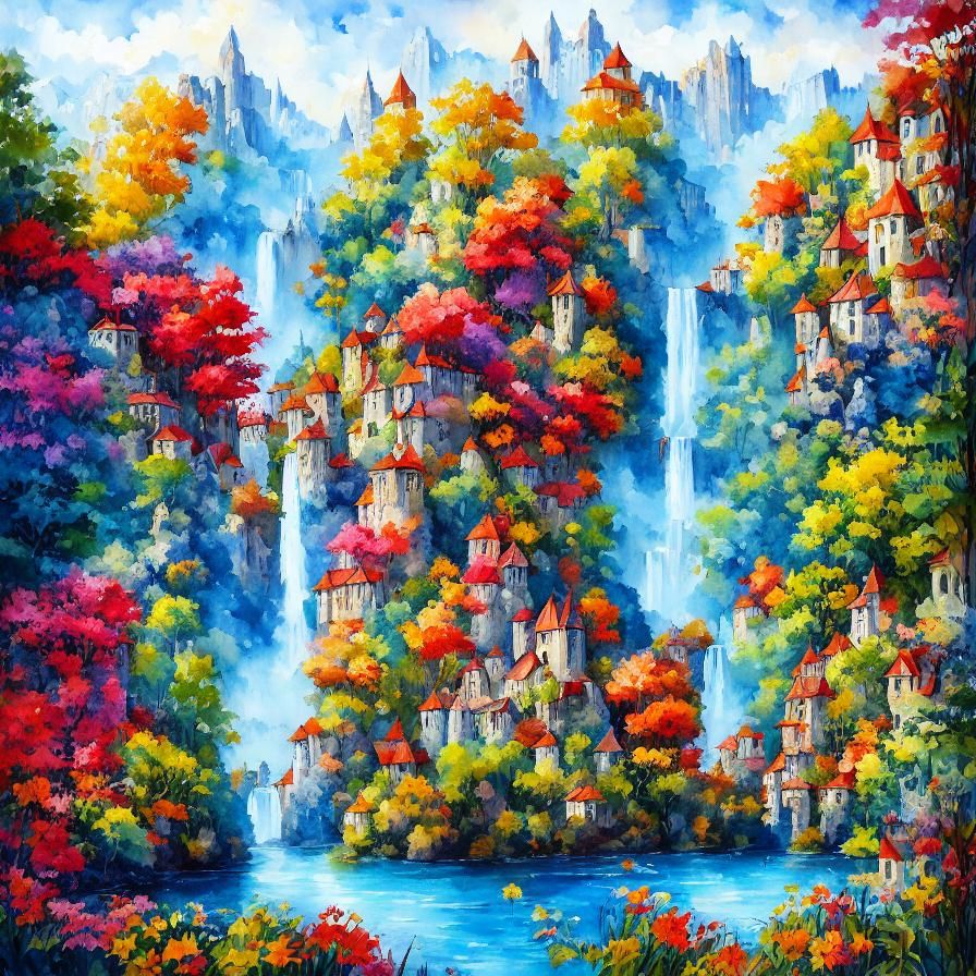 Beautiful, whimsical fairy kingdom