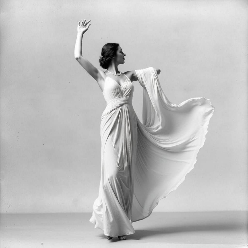 Isadora Duncan: Graceful Dance in Grecian Dress