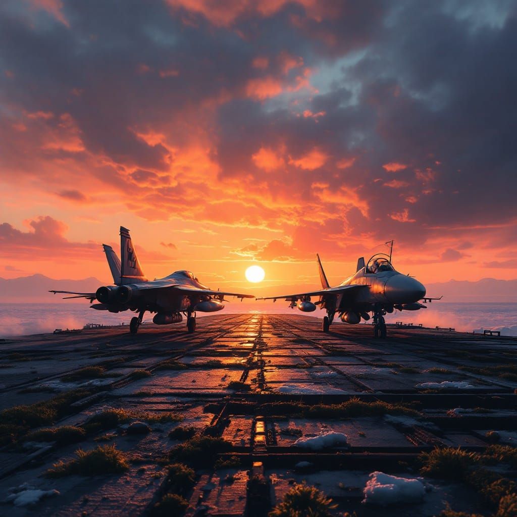 Tomcats in a Frozen Wasteland: Cinematic Splash Painting