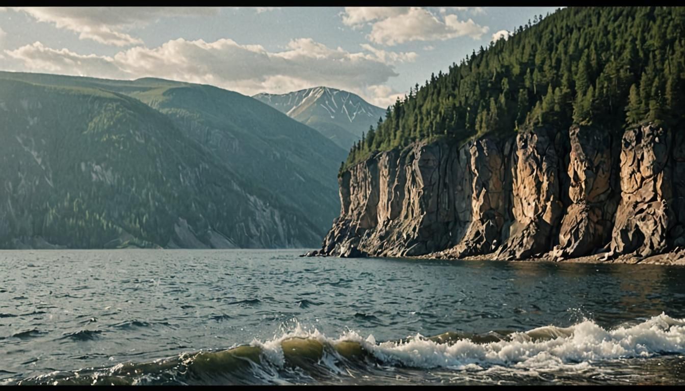 Cinematic View of Lake Baikal, Russia