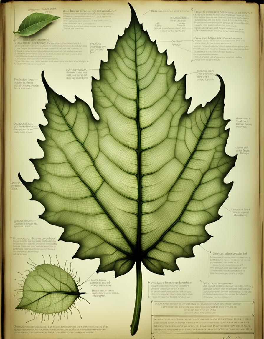 Detailed Botanical Illustration in Giger Style