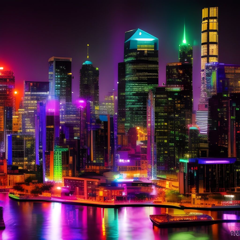 Neon cityline
