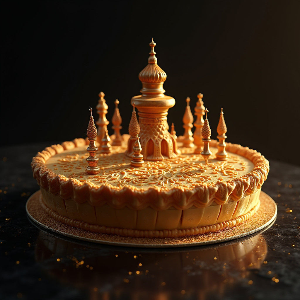 Majestic Chess Pie in Dreamlike Realm