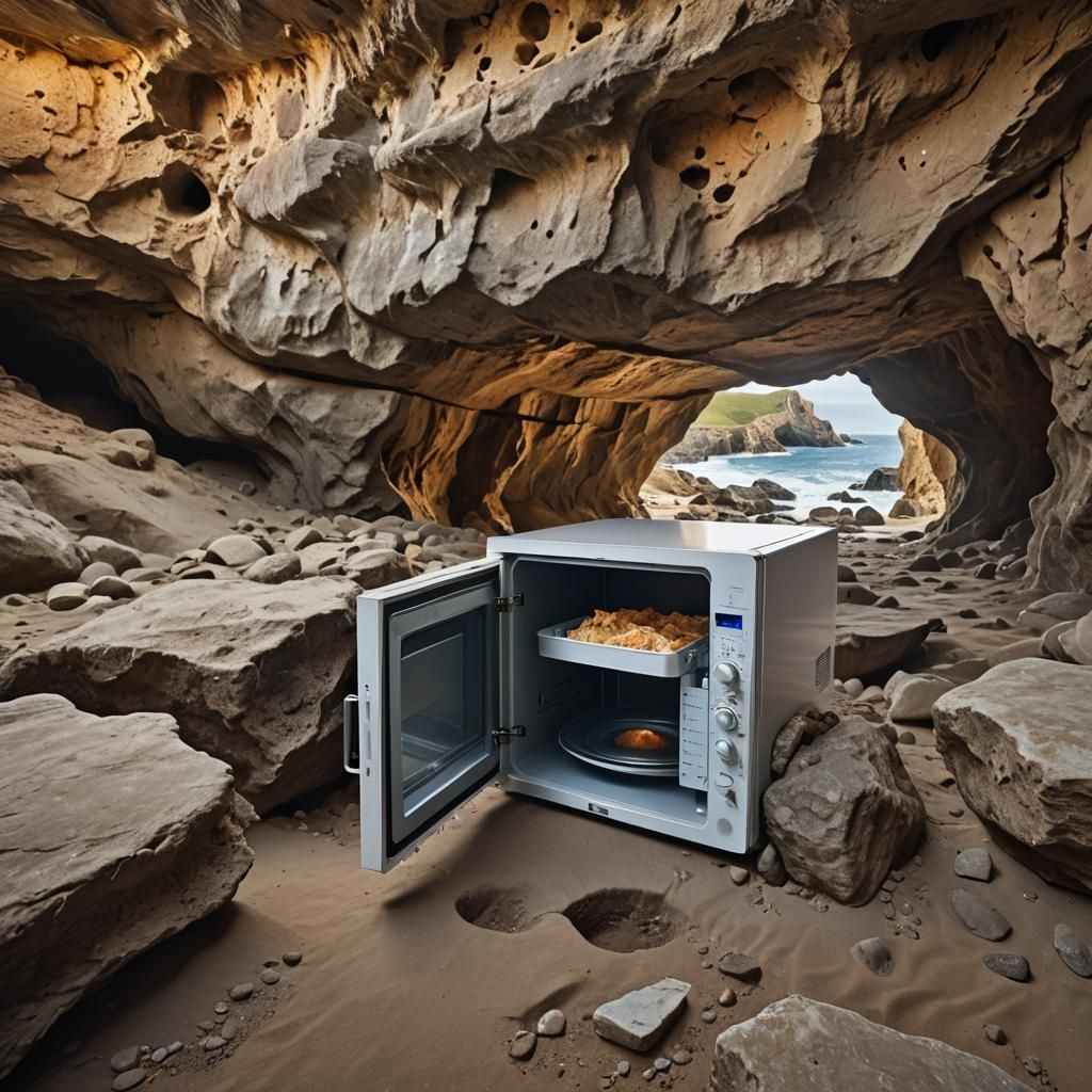 Ocean View Microwave in Ancient Cave