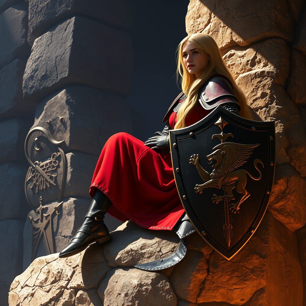 Ethereal Fantasy Warrior in Regal Armor