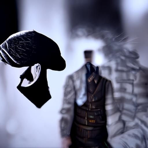 Peaky Blinders Suit in Shadow Art Style