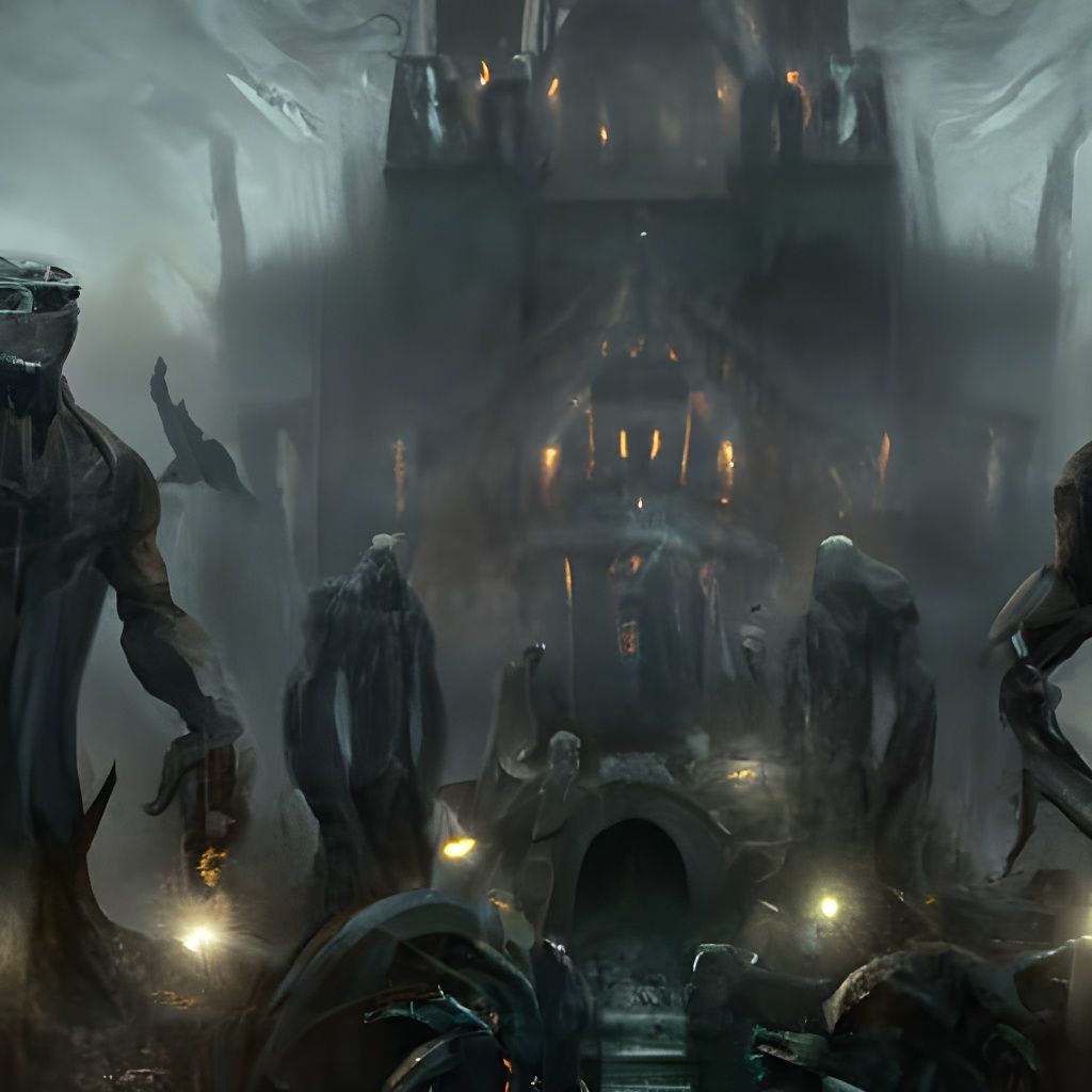 Ethereal Demons in Gothic Art Nouveau Style