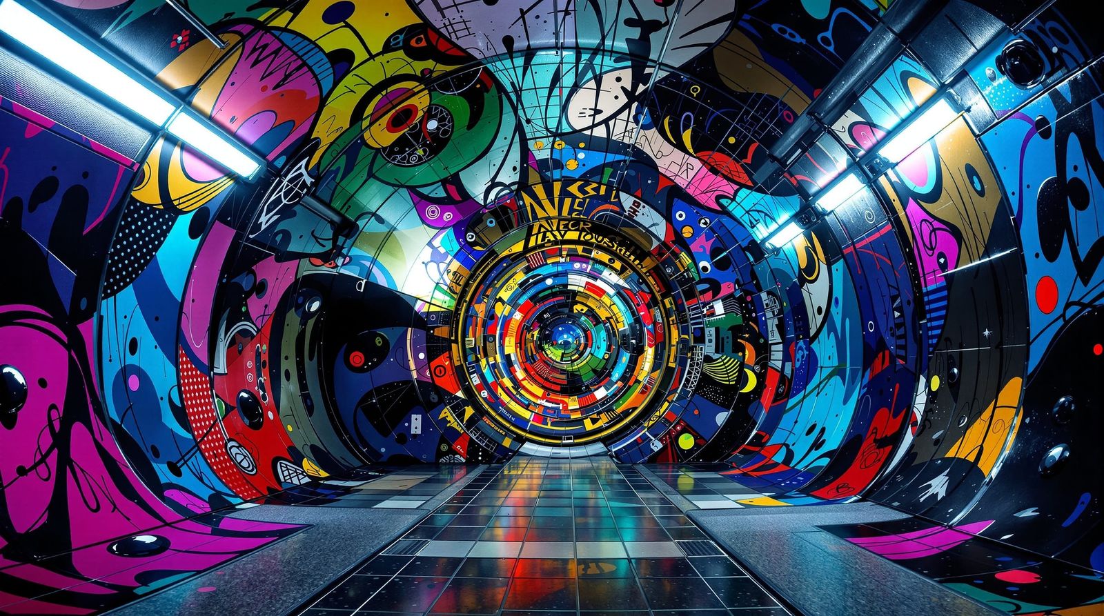 Abstract Alien Portal in New York Subway