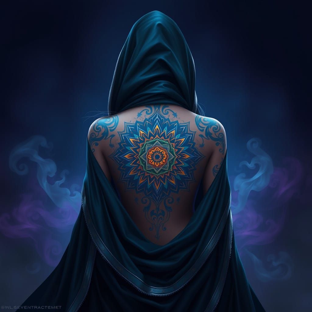 Ethereal Witch Mandalas in Vibrant, Cinematic Style