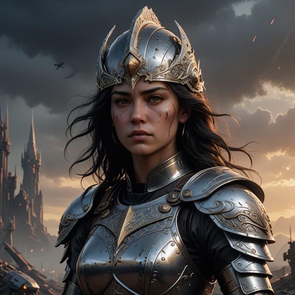 Regal Warrior Princess in Epic Fantasy Armor