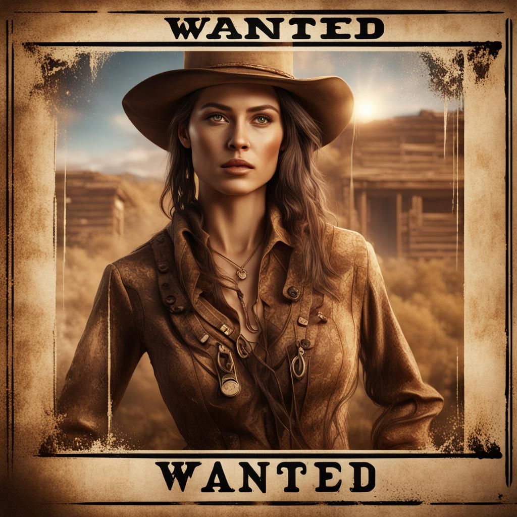Old West Wanted Poster of a Beautiful Woman