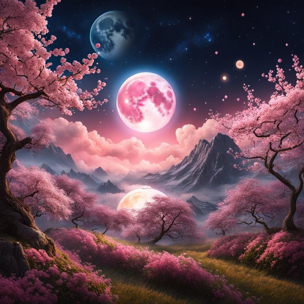 cherry blossom moon