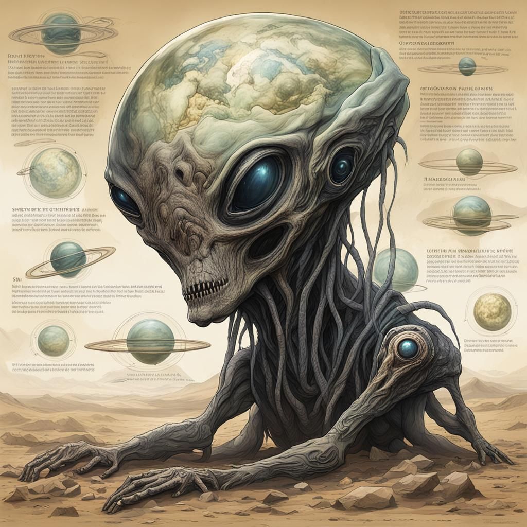 Alien Exoplanet with Dream Entity Lifeforms