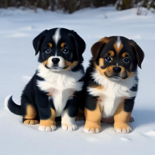 Adorable Puppies Generated by AI