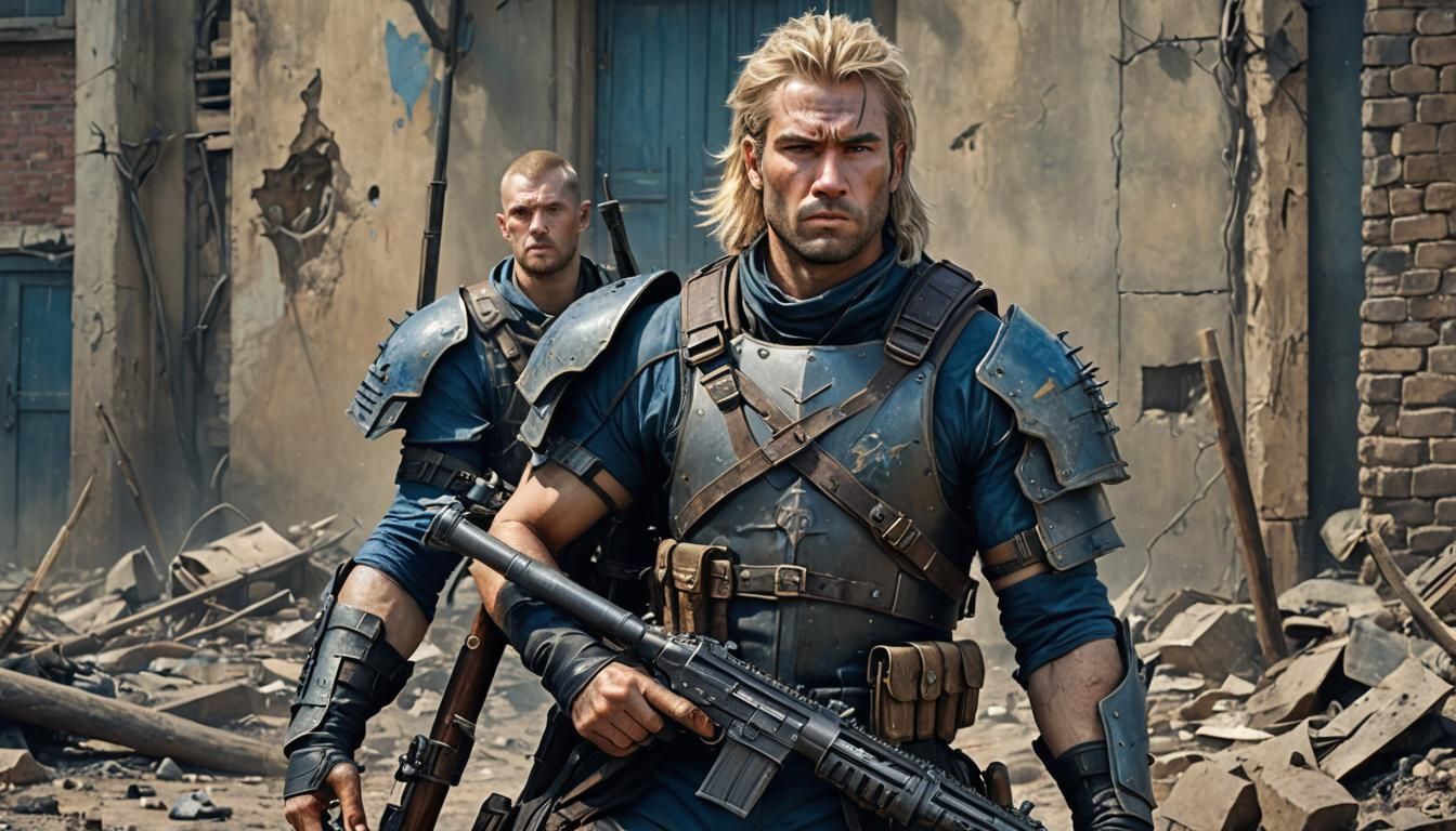 Post-Apocalyptic Militiaman in Detailed Matte Painting