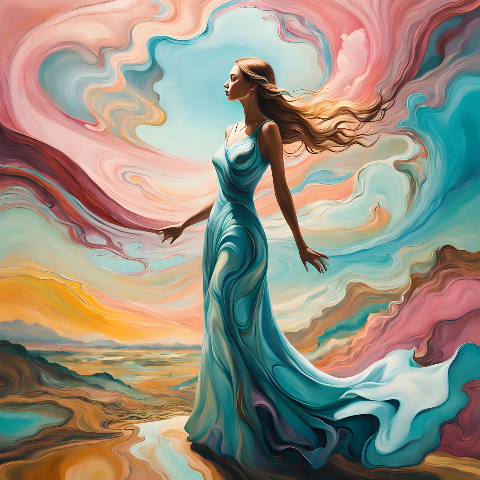 Surreal Dream Beauty in Vibrant Pastels