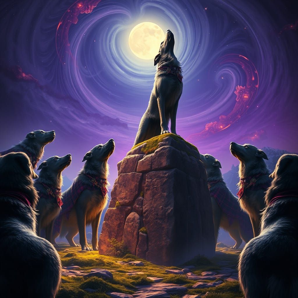 Wolfhounds Celebrate Hogmanay in Ancient Mystical Landscapes
