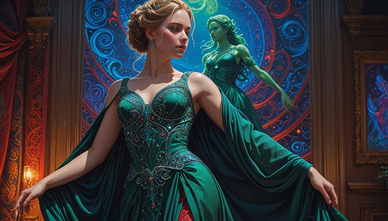 Surreal Goddess Reigns in Opulent, Hyper-Realistic Splendor