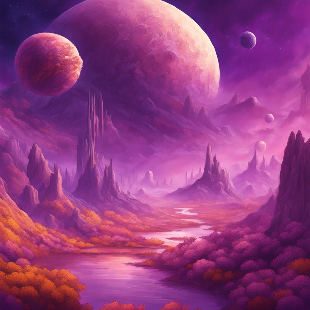 Crystalline Flora on Alien Planet in Digital Art