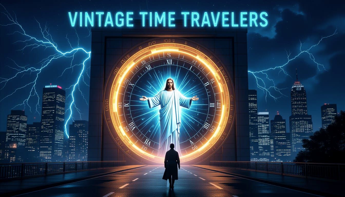 Dramatic Time Portal in Modern City, 3D Render