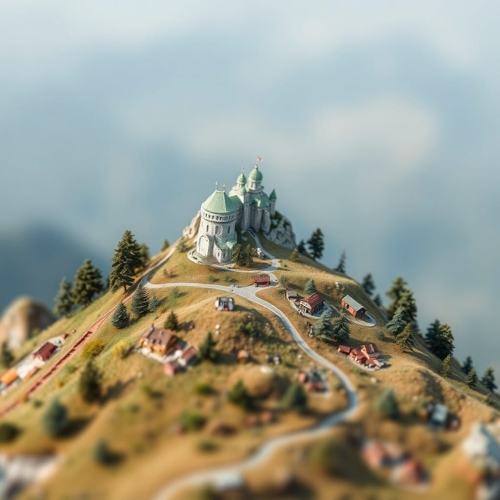 Miniature Tilt-Shift View of a High Plateau