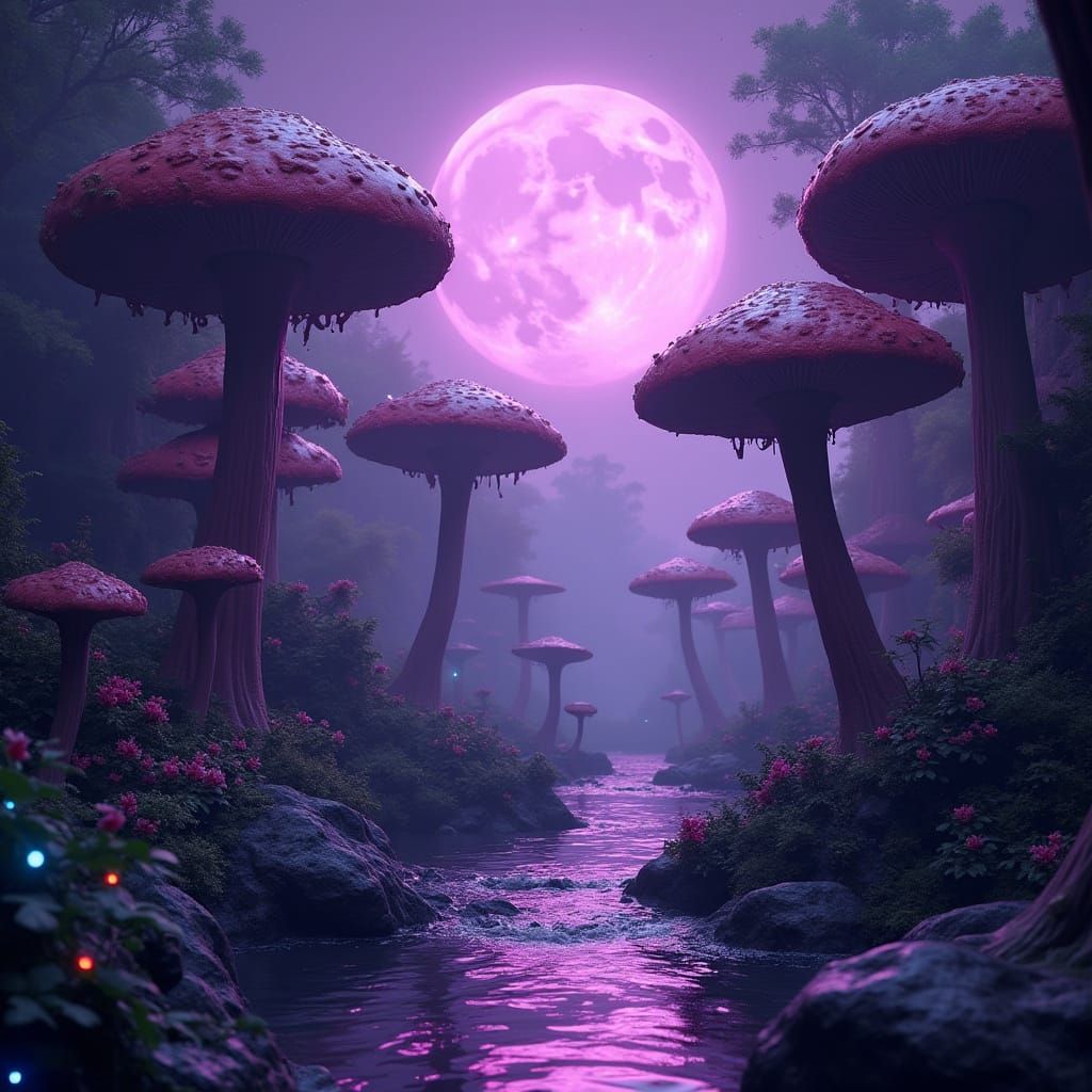 Fantastical Alien World Unveiled in Deep, Rich Colors