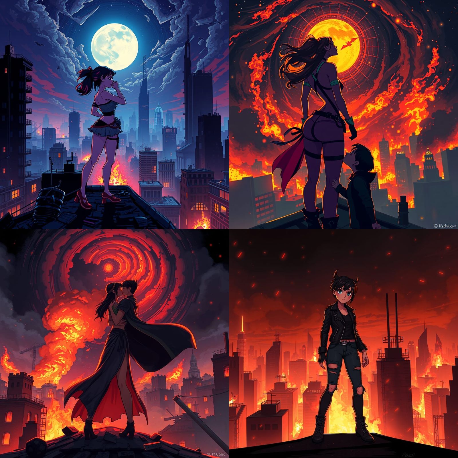 Pixel Art Hero Saves the Day in Burning World