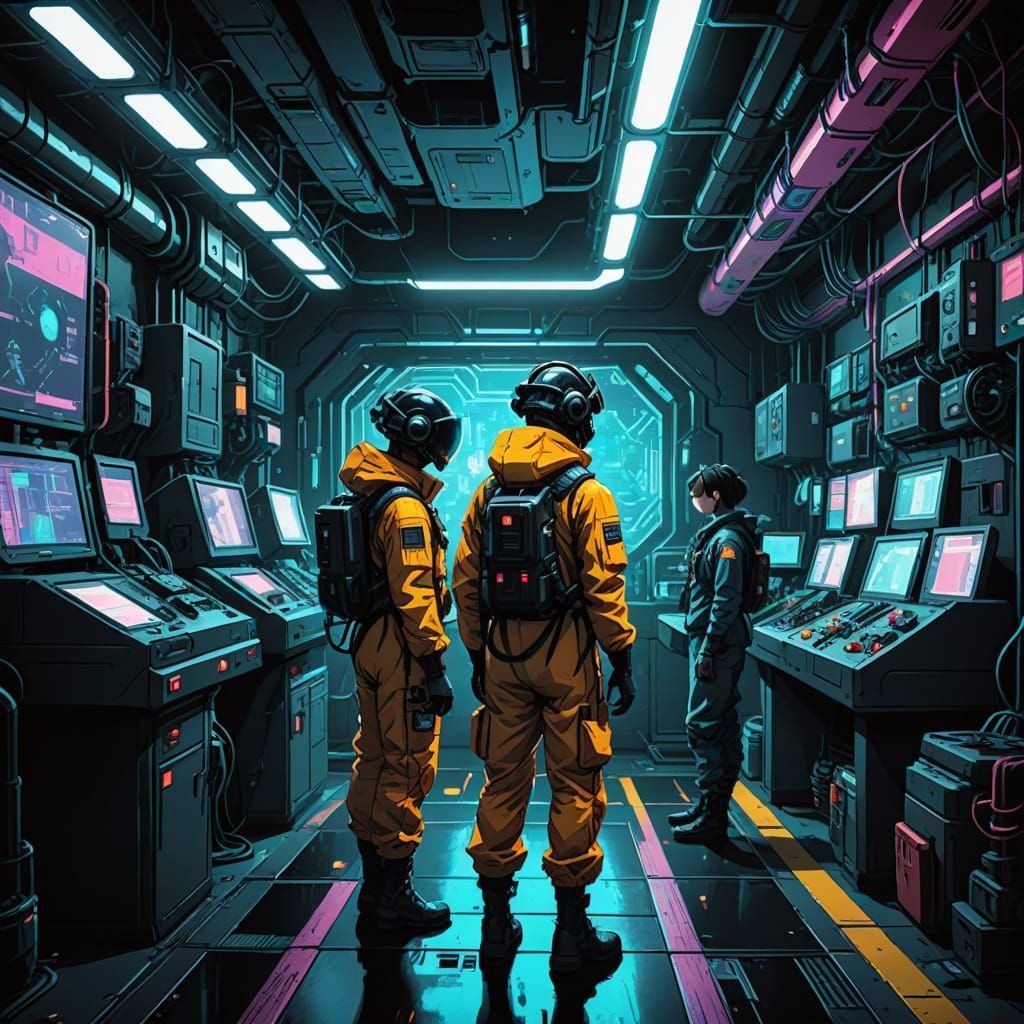 Cyberpunk Scientists Uncover Alien Secrets in a Secret Under...