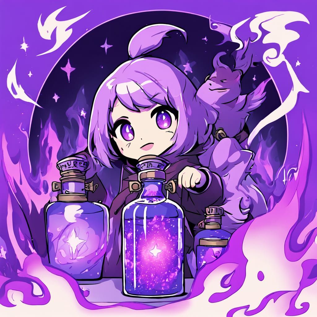 Magical Purple Fire Potion