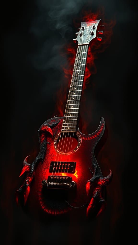 Cursed Guitar: Ominous Instrument of Evil Magic