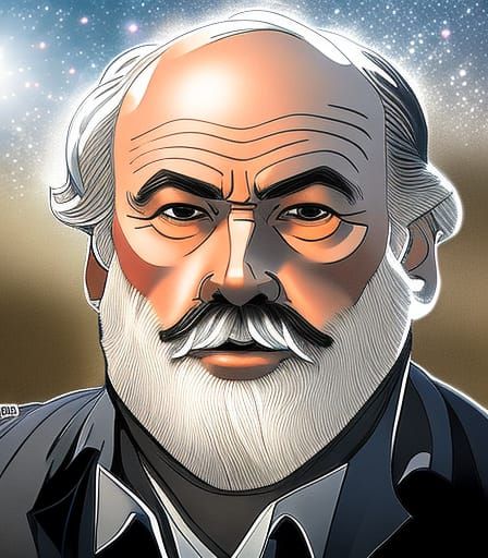 Powerful CEO Portrait in Digital Art Style