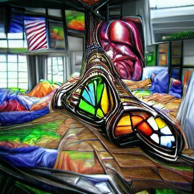 Hyperrealistic Trippy Stained Glass Art