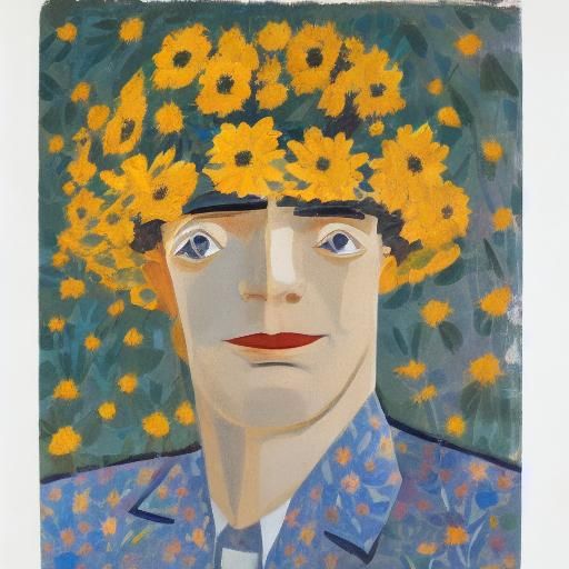 Floral Portrait Inspired by Illustrative Masters