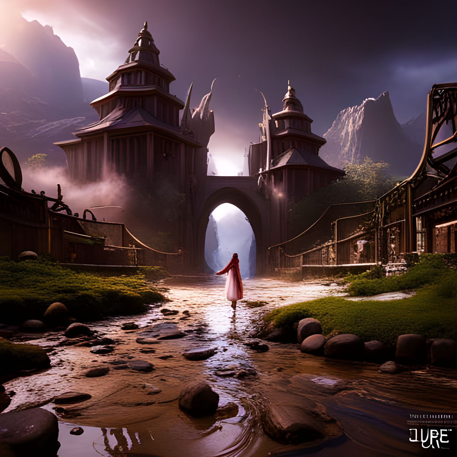 Fantastical Girl in a Crazy World: Detailed Matte Painting
