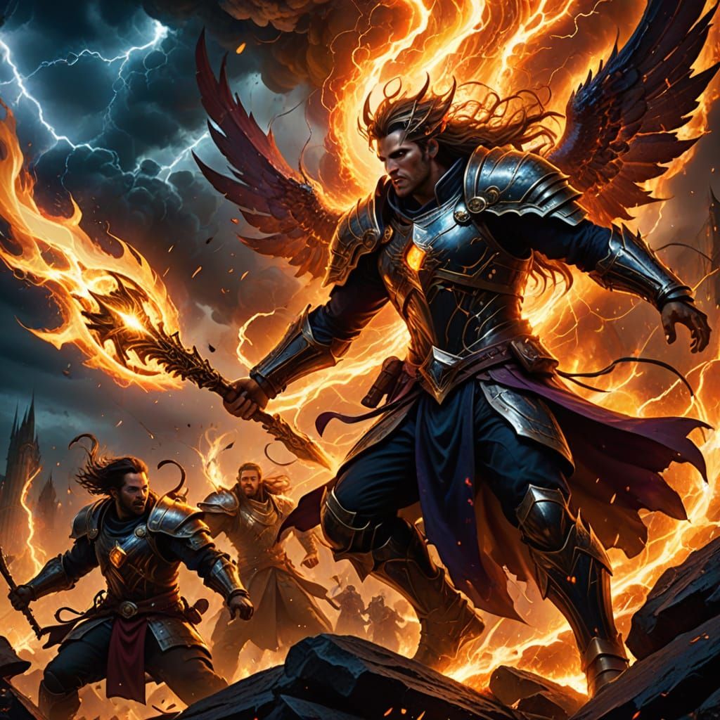 Angelic Warriors Engage in Divine Intervention